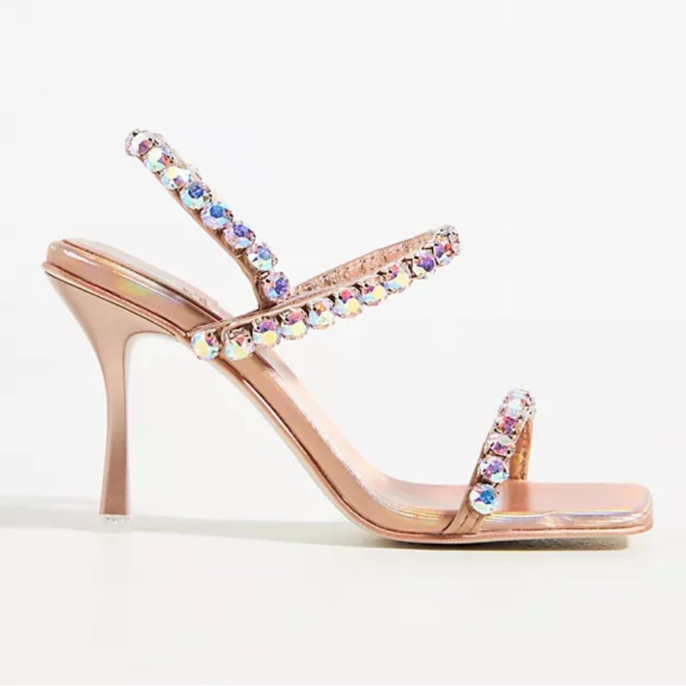 Jeffrey Campbell Saints Rhinestone Metallic Sandals